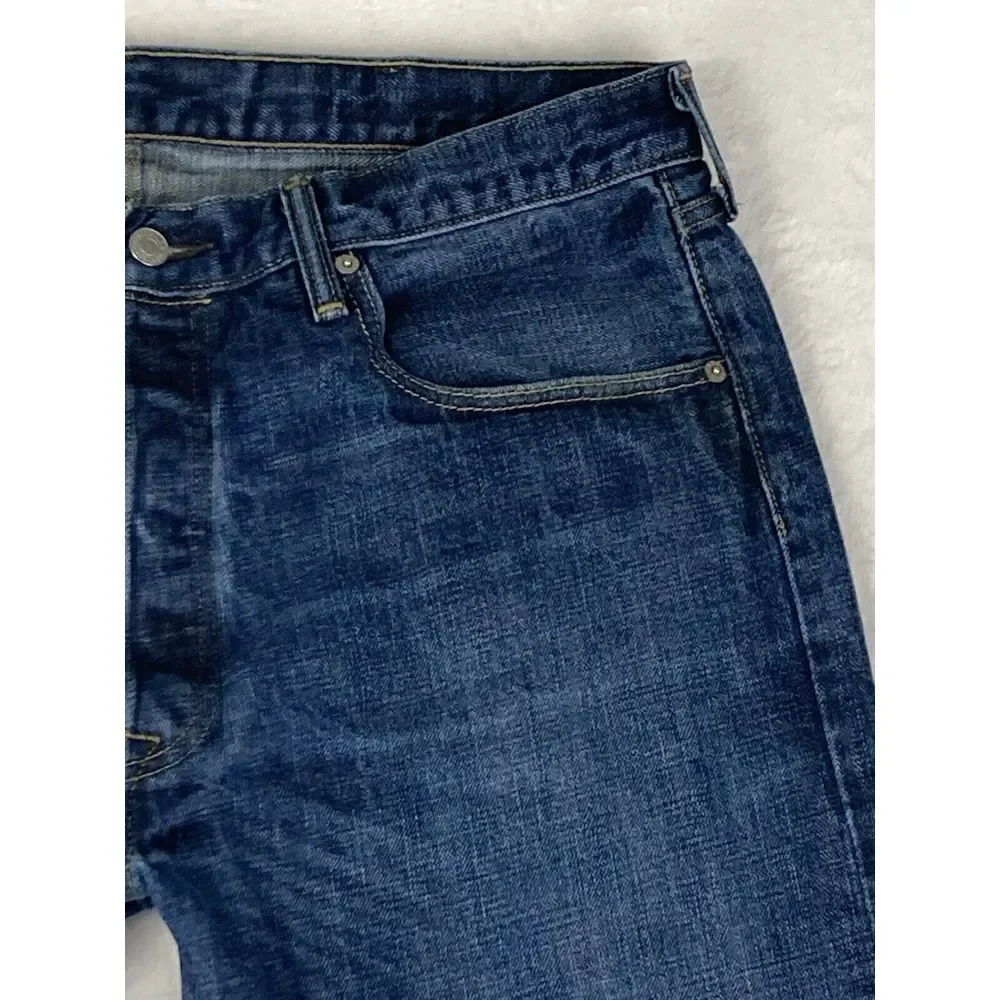 Levi's 501‎ Button Fly Denim Jeans Mens Blue Size 38x30 (36x29 Measured)